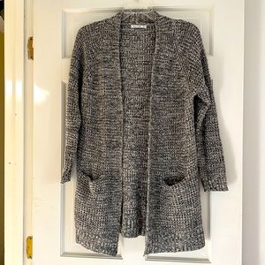 Gray Knit Cardigan Sweater. Size M.
